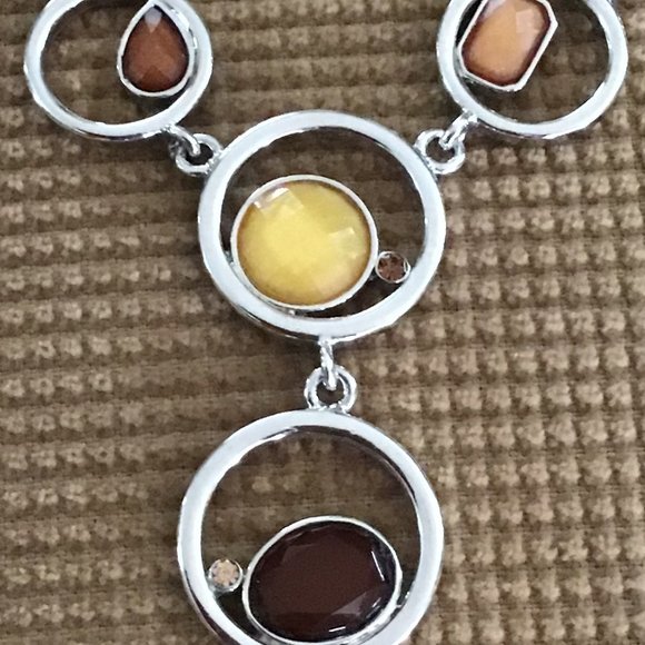 Lia Sophia Earthy Necklace with Suede Foundation Vintage - Picture 7 of 15